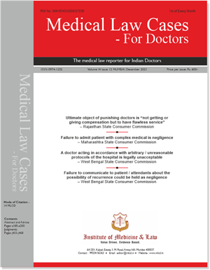 Medical Law Cases - For Doctors - Annual Subscription for 2 Years - Online - Institutional